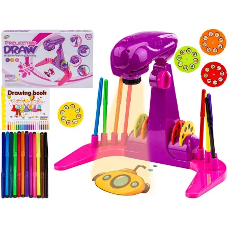 Projektor, Rzutnik Do Nauki Rysowania Malowania + Akcesoria RÓŻOWY