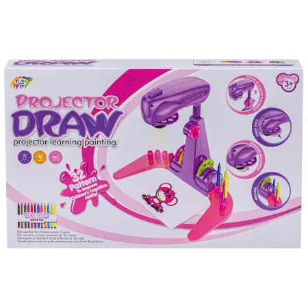 Projektor, Rzutnik Do Nauki Rysowania Malowania + Akcesoria RÓŻOWY-1647026