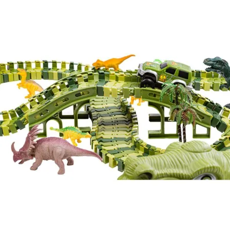 Duży Tor Samochodowy, Wyścigowy - Park Dinozaurów 270 El. ( 240 + 30 )-1647059