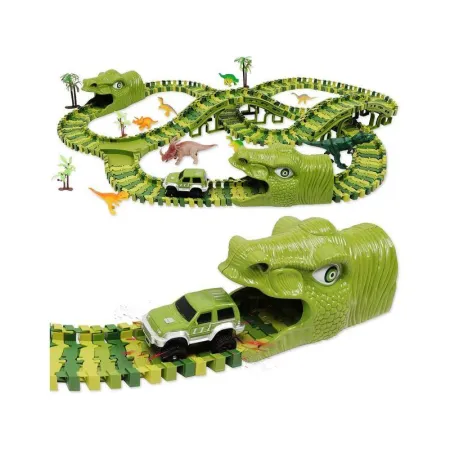 Duży Tor Samochodowy, Wyścigowy - Park Dinozaurów 270 El. ( 240 + 30 )-1647066