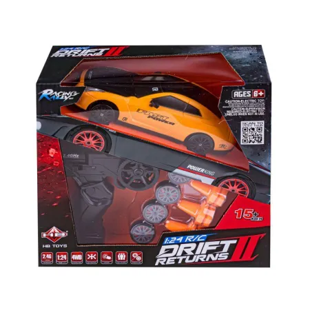 Samochód Do Driftu, Auto RC Drift 1:24 2,4 GHz 4WD POMARAŃCZOWY-1647136