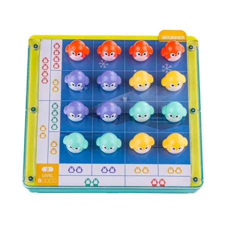 Gra Sudoku, Edukacyjne Puzzle, Klocki, Logiczna Układanka Pingwiny-1647149