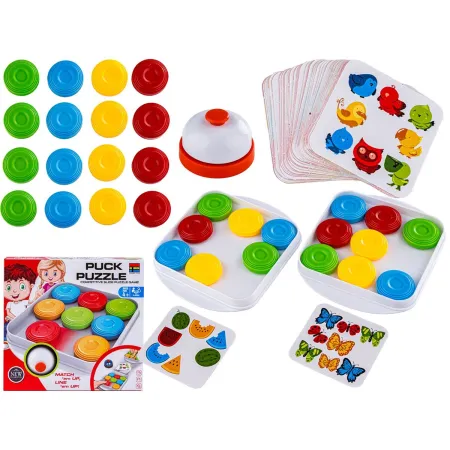 Gra Logiczna SZYBKIE KRĄŻKI Puck Puzzle Karty, Dzwonek, Zręcznościowa