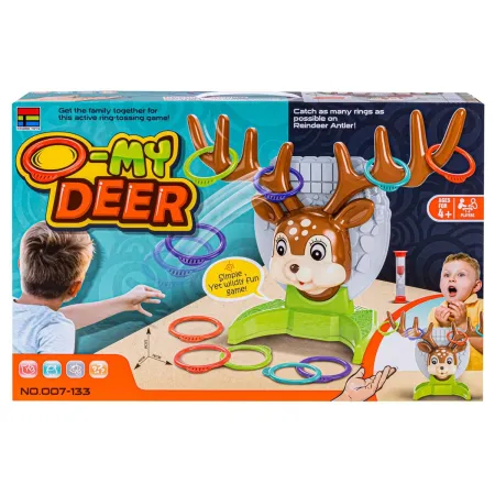 Gra Zręcznościowa Rzucanie Obręczy Ringo, Jelonek + Obręcze,  Deer Ring Game-1647204
