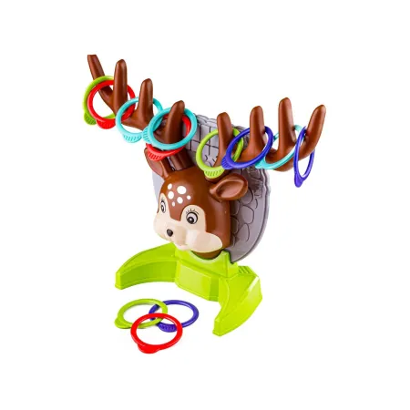 Gra Zręcznościowa Rzucanie Obręczy Ringo, Jelonek + Obręcze,  Deer Ring Game-1647205
