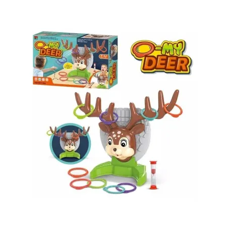 Gra Zręcznościowa Rzucanie Obręczy Ringo, Jelonek + Obręcze,  Deer Ring Game-1647211