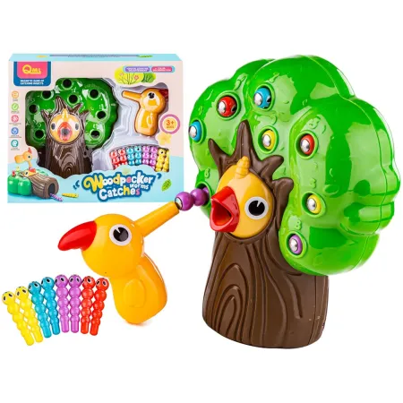 Gra zręcznościowa, Magnetyczny Dzięcioł I Robaczki - DRZEWKO Złap Robaczka  NOWA WERSJA