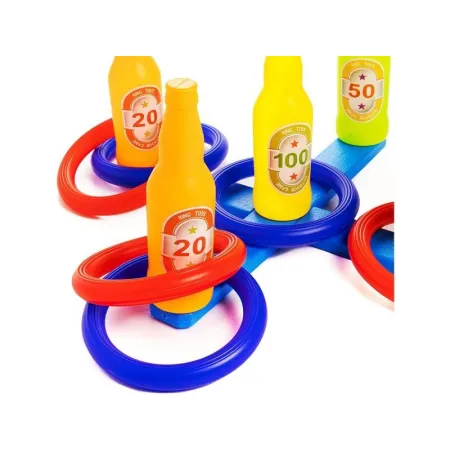 Gra Zręcznościowa, Rzucanie Obręczą, Ringo, Kolorowe Butelki I Obręcze Traf Do Celu-1647394