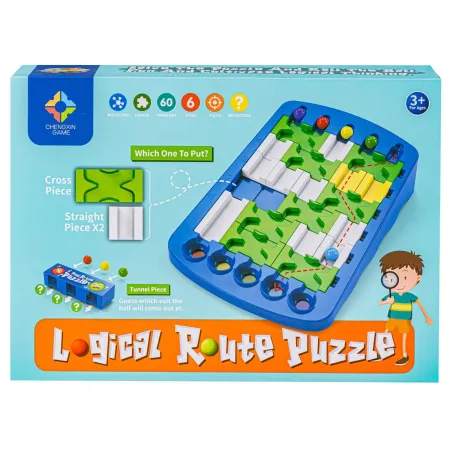 Edukacyjna, Logiczna Gra, Układanka, Puzzle, Tor Dla Kulek-1647436