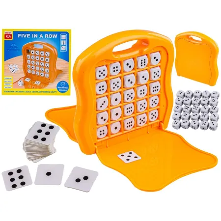 Logiczna Gra Planszowa Five In A Row, 5 Kostek w Rzędzie Kości