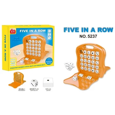 Logiczna Gra Planszowa Five In A Row, 5 Kostek w Rzędzie Kości-1647546