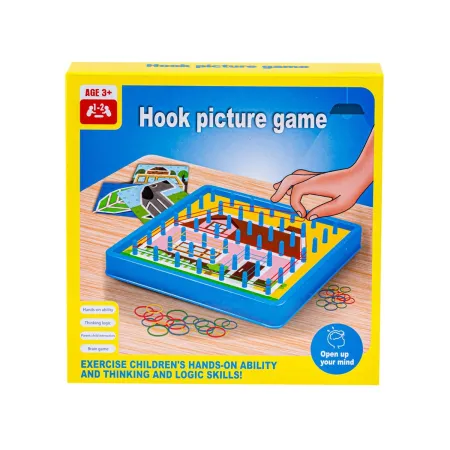 Edukacyjna Gra Zręcznościowa Układanka Kolorowe Gumki Sznurek Hook Picture Game Karty-1647570