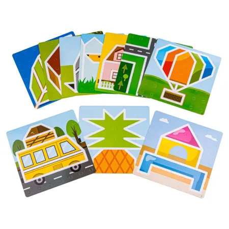 Edukacyjna Gra Zręcznościowa Układanka Kolorowe Gumki Sznurek Hook Picture Game Karty-1647575