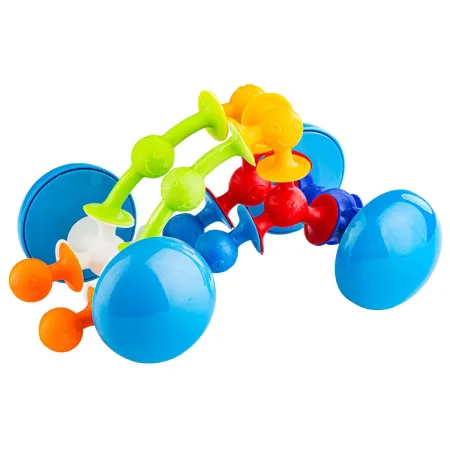 Klocki Konstrukcyjne, Kolorowe DUŻE XXL Przyssawki, Wesołe Buźki 76 Sztuk-1647681