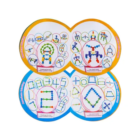 Klocki Konstrukcyjne, Kolorowe DUŻE XXL Przyssawki, Wesołe Buźki 76 Sztuk-1647684