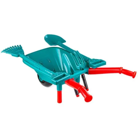 Zestaw Narzędzi Ogrodowych Dla Dzieci Taczka + Akcesoria 18 Elementów Grabki Łopata Konewka-1647730