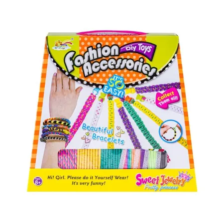 Zestaw Do Tworzenia Biżuterii, Bransoletek, Kolorowe Sznurki + Akcesoria-1647766