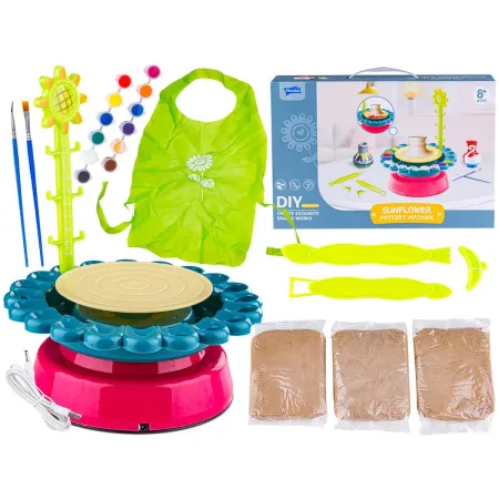 Koło Garncarskie - Mały Artysta - farbki, masa, koło, narzędzia