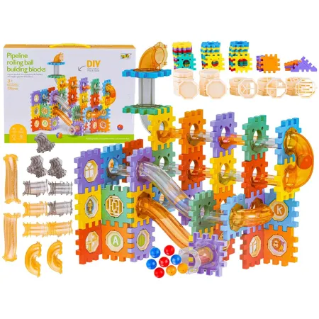 Klocki Konstrukcyjne, Tor Kulkowy Dla Kulek 125 Elementów Kulodrom