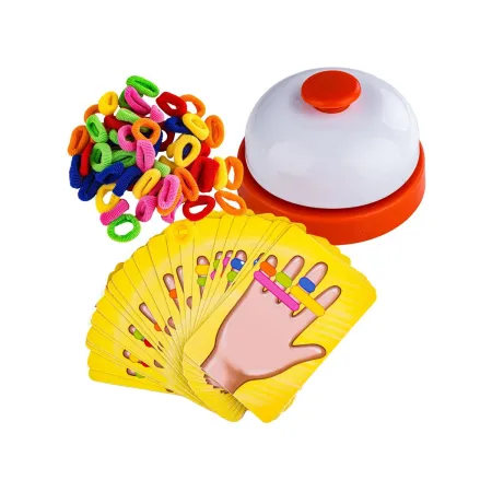 Gra Na Refleks Dopasuj Gumki, DING DING RING, Kolorowe Gumeczki, Karty, Dzwonek, Kto Pierwszy-1647895