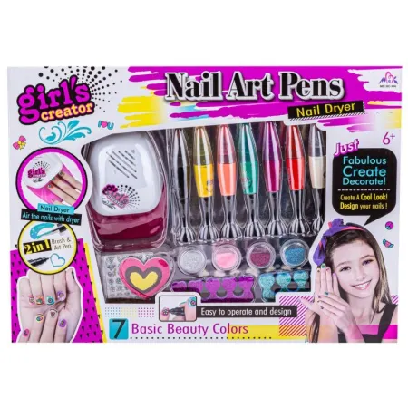 Zestaw do stylizacji paznokci, Manicure, Lakiery, Suszarka + Akcesoria-1647897