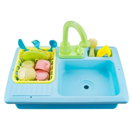 Zlewozmywak Z Kranem, Zlew Do Mycia Naczyń + Akcesoria NIEBIESKI-1647922