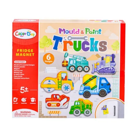 Kreatywny Zestaw Stwórz Magnes, Odlew DIY CIĘŻARÓWKI, POJAZDY BYDOWLANE Zrób To Sam-1647936