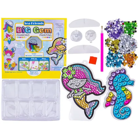 Haft Diamentowy Mozaika Diamentowa Naklejki Mozaika SYRENKI, MORSKIE ZWIERZĘTA-1648009