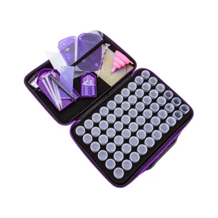 Akcesoria Haft Diamentowy, KOLOROWE ETUI + 60 Pojemników + Akcesoria Zestaw Do Diamond Painting-1648063