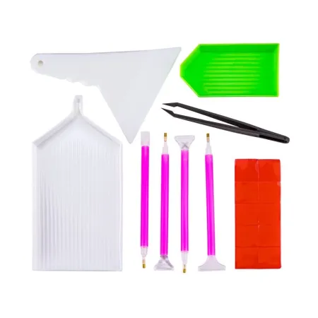 Akcesoria Haft Diamentowy, KOLOROWE ETUI + 30 Pojemników + Akcesoria Zestaw Do Diamond Painting-1648069