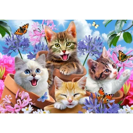 Haft Diamentowy, Obraz, Mozaika Diamentowa Diamond Painting, 4 KOTKI 40x30cm