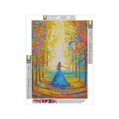Haft Diamentowy, Obraz, Mozaika Diamentowa Diamond Painting, KWIECISTA ALEJA 30x40cm-1648183