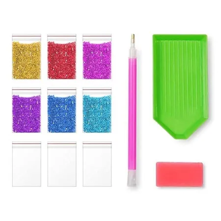 Haft Diamentowy, Obraz, Mozaika Diamentowa Diamond Painting, RÓŻOWE FLAMINGI 30x40cm-1648208