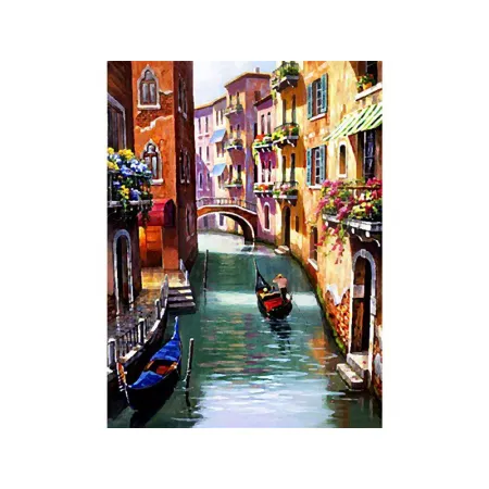 OBRAZ MALOWANIE PO NUMERACH RAMA 40x50cm KANAŁ W WENECJI