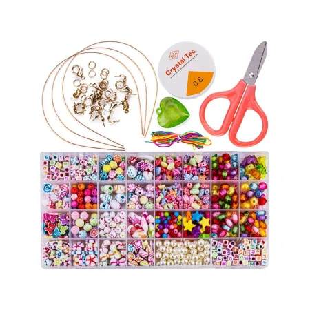 Koraliki Zestaw Do Tworzenia Robienia Bransoletek, Biżuterii, Naszyjników
