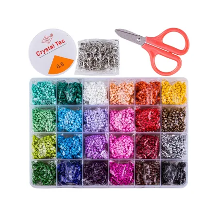 Koraliki Zestaw Do Tworzenia Robienia Bransoletek, Biżuterii, Naszyjników