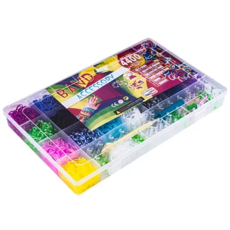 Gumki Zestaw Do Robienia Tworzenia Bransoletek Naszyjników Koraliki 4400 elementów-1648368