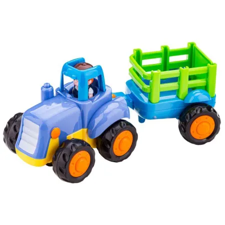 Zestaw 4 Pojazdów Z Napędem, Pojazdy Budowlane, Traktor, Koparka, Wywrotka, Betoniarka-1648471