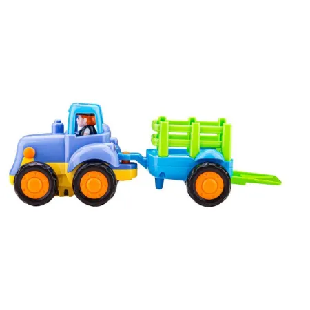 Zestaw 4 Pojazdów Z Napędem, Pojazdy Budowlane, Traktor, Koparka, Wywrotka, Betoniarka-1648472