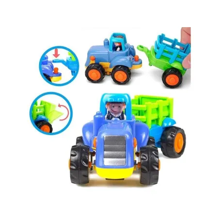 Zestaw 4 Pojazdów Z Napędem, Pojazdy Budowlane, Traktor, Koparka, Wywrotka, Betoniarka-1648479