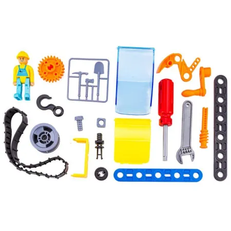 Klocki Konstrukcyjne, Maszyny, Pojazdy Budowlane, Auto, Helikopter, Dźwig, Samochód Do Rozkręcania I Skręcania 6w1-1