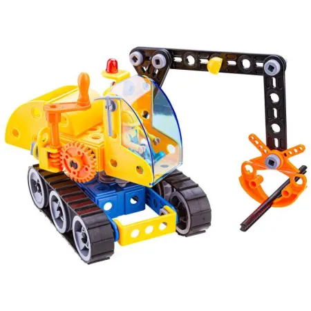 Klocki Konstrukcyjne, Maszyny, Pojazdy Budowlane, Auto, Helikopter, Dźwig, Samochód Do Rozkręcania I Skręcania 6w1-1