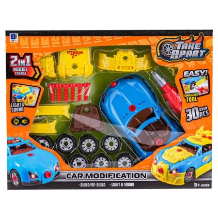 Zabawkowy samochód sportowy Bugatti do rozkręcania i skręcania + Śrubokręt-1648520