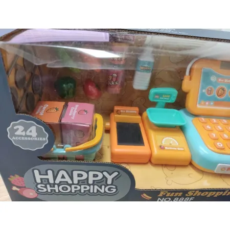 Edukacyjna sklepowa kasa fiskalna - mikrofon, waga, czytnik, akcesoria Przecena 2-1648538