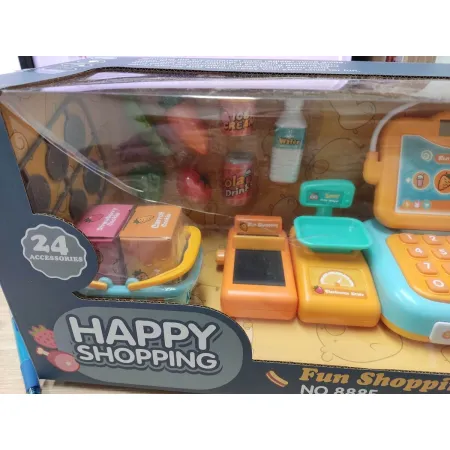 Edukacyjna sklepowa kasa fiskalna - mikrofon, waga, czytnik, akcesoria Przecena 2-1648539