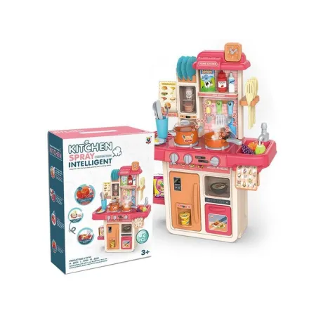 Multifunkcyjna Kuchnia Z Lodówką I Płytą Gazową, RÓŻOWA 42el. Przecena 3-1648567