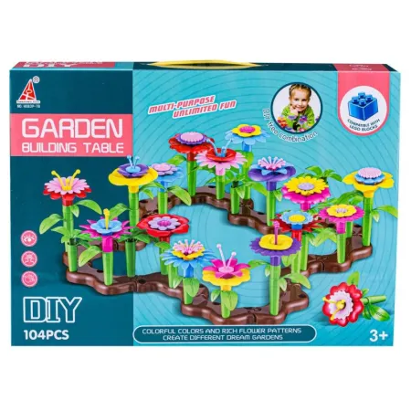 Klocki Konstrukcyjne Ogród Kwiatki, Zestaw Do Zbudowania Kwiatowej Kompozycji 104 EL-1648701
