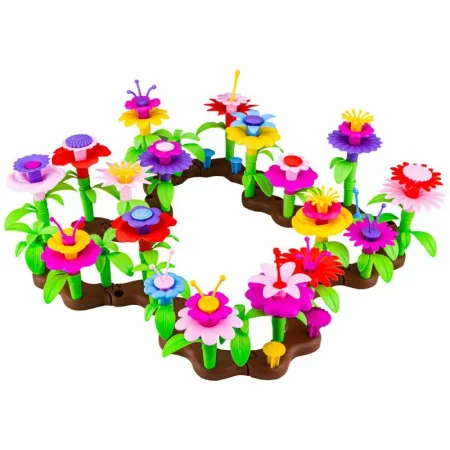 Klocki Konstrukcyjne Ogród Kwiatki, Zestaw Do Zbudowania Kwiatowej Kompozycji 104 EL-1648704