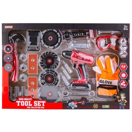 Zestaw Małego Majsterkowicza, Narzędzia, Akcesoria, Wkrętarka, Boszka, Szlifierka-1648801