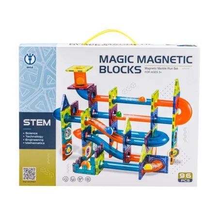 Klocki Magnetyczne, Tor Kulkowy Dla Kulek 96 Elementów Kulodrom-1648822